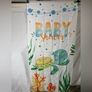 Green Sea Turtle Baby Shower Photo Banner Backdrop 39x76finches